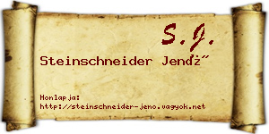 Steinschneider Jenő névjegykártya